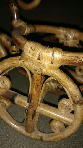 Wooden Wicker Tricycle Flower Pot Holder