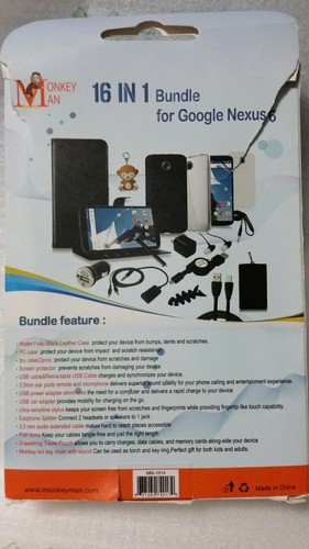 Monkey Man 16 Item Accessory Bundle for Google Nexus 6