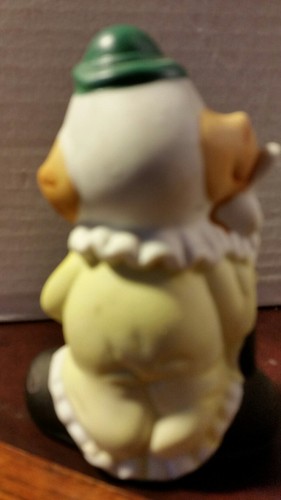 Circus Clowns Ceramic Figurine Set of Four (4) Funny Happy Smiling Faces 4