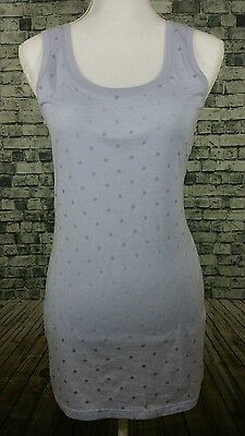 NWT Victoria's Secret ANGEL Fitted Tank Dress Beach Swimsuit Cover Up Small BLUE