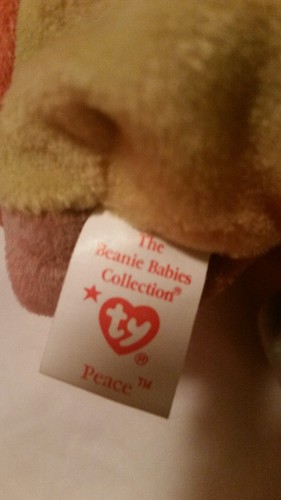 Ty beanie babies peace bear error