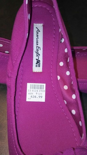 American Eagle Women's Hot Pink Ballet Flat Size 9.5