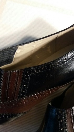 Women's Enzo Angiolini Two Toned Black/Brown Slip On Shoe - Size 7 1/2M