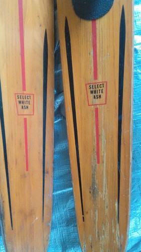 VINTAGE AMF VOIT CX330 WOOD COMBINATION SLALOM FLAT BOTTOM WATERSKIS