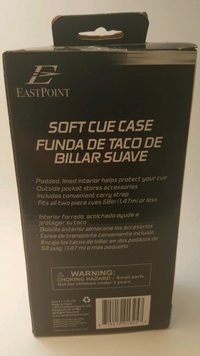 NEW EastPoint Soft Billiard Pool Stick Cue Case Red 58 in or Less Carry Strap