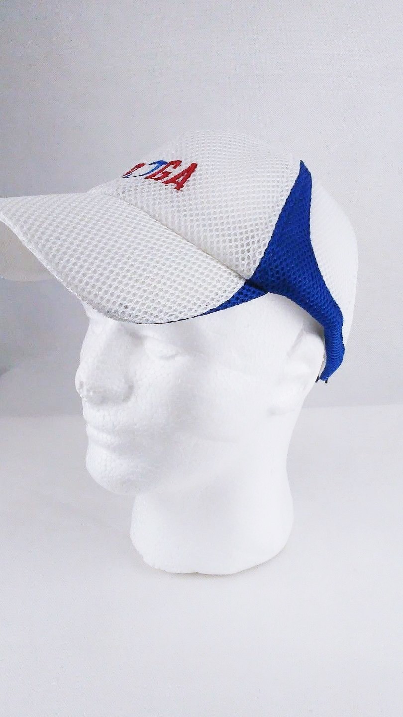 White cloth mesh PGA Junior LEAGUE GOLF - ADULT SIZE - ADJUSTABLE  CAP HAT! PJGA