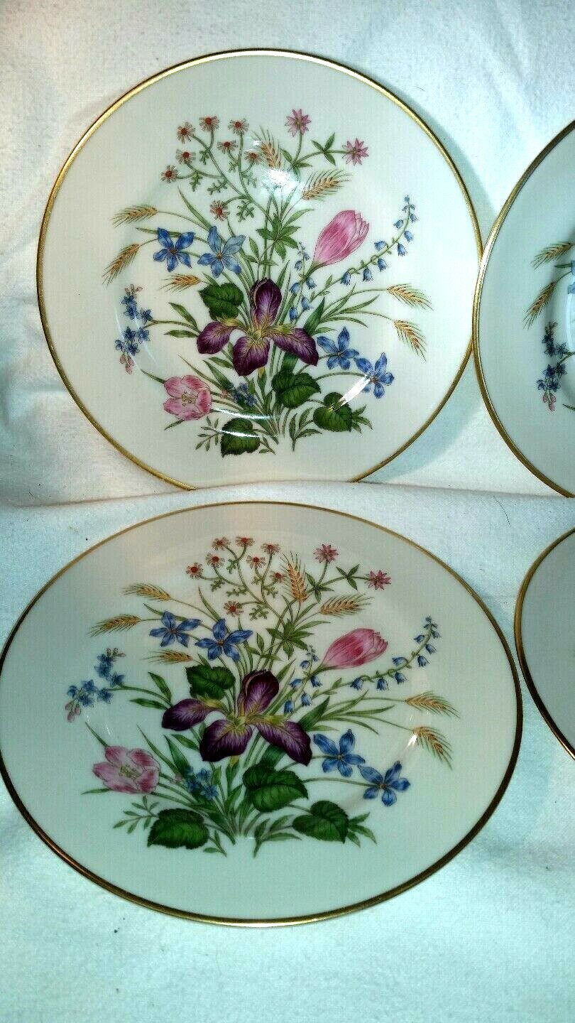 4 Franciscan Fine Bone China Mariposa Bread & Butter Plates 6.25