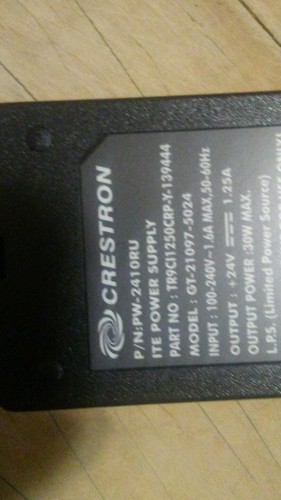 Crestron pw-2410ru power supply w/round connector