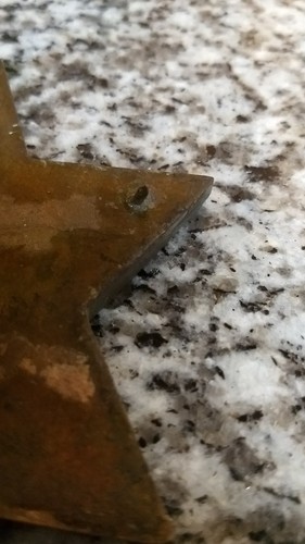Antique Bronze six point star 5