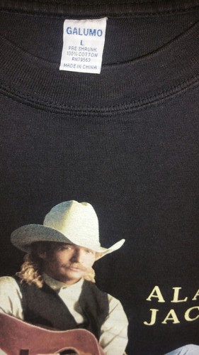 1998 ALAN JACKSON T Shirt Men Adult Large L  on Tour Black LITTLE MAN