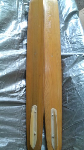 VINTAGE AMF VOIT CX330 WOOD COMBINATION SLALOM FLAT BOTTOM WATERSKIS