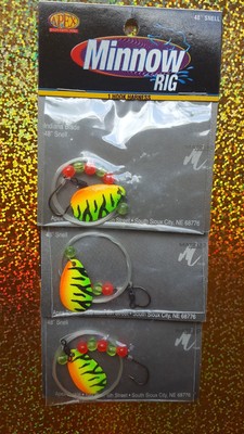 6 Worm Crawler Harness/'s 2 Blades 3 Hooks USA Made Walleye Perch Crappie