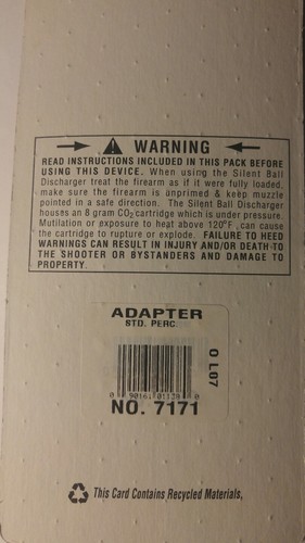 Thompson Center Silent Ball Discharger Adapter Standard #11 Nipple New #7171-33