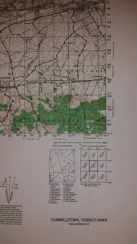 1940's Army (like USGS) Topo Map Hummelstown Pennsylvania 5664 I Palmyra