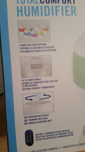 Homedics 53620037 Cool Mist Ultrasonic Humidifier