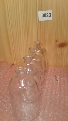 4Pcs 100ml Clear Glass Bottles Small Empty  Transparent Vial NO LID