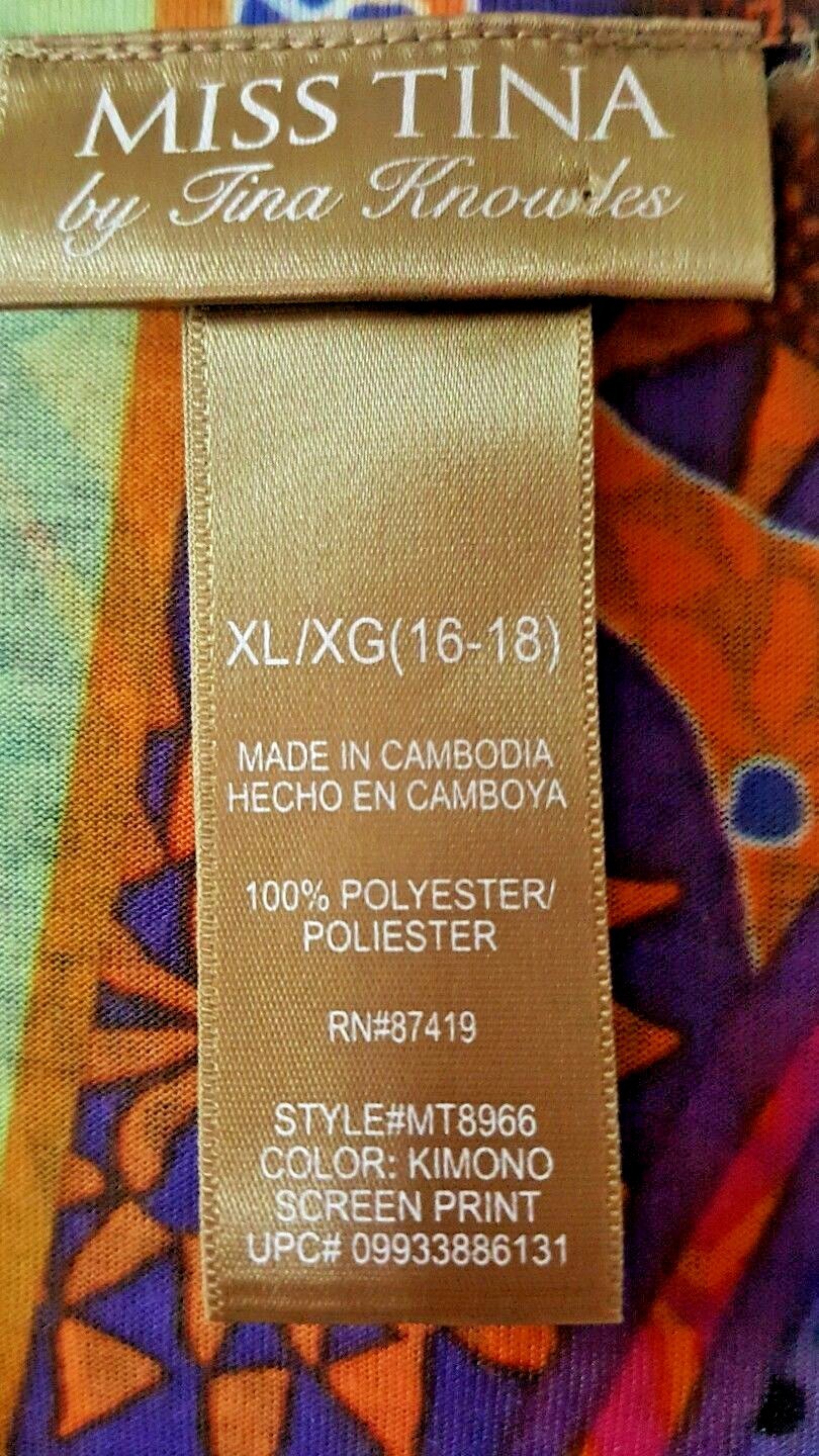 MISS TINA Ladies Sleeveless Blouse Size XL ,XG(16-18)