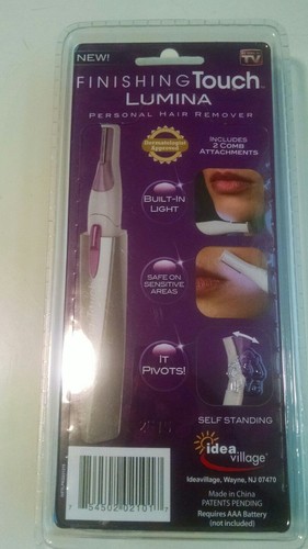 Finishing Touch Lumina Lighted Hair Remover with Pivoting Head New