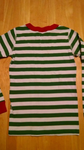 Hanna andersson long sleeve pajama top 140 10 green stripes