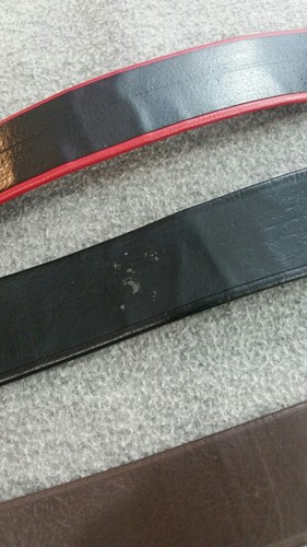 Vintage Leather BeltsLot NO BUCKLES green brown black and red