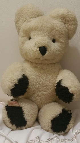 VINTAGE TINKER-BELL SHEEPSKIN TEDDY BEAR 1954