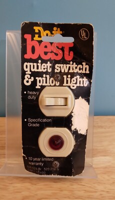 Do It Best Single Pole Quiet Switch W/ Neon Pilot Light 15A-120V New