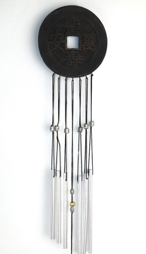 Fen Shui Wind Chime Red Tassle Energy Light Movement 4