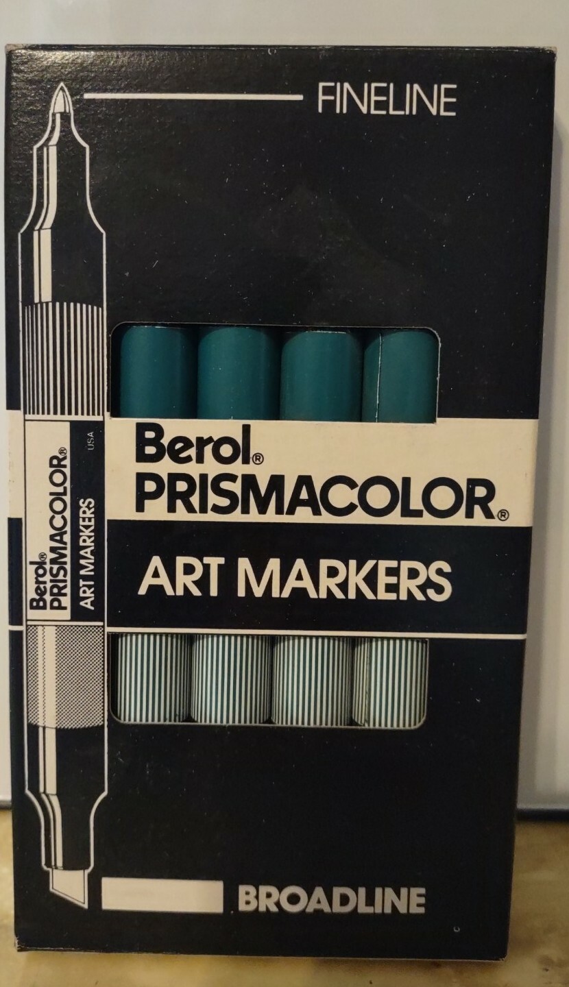 Pack Of 6 Markers Teal Blue Pm-38