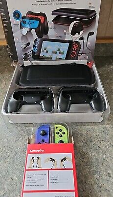 Nintendo Switch Starter Bundle By DreamGear & 2 Replacement Controllers 