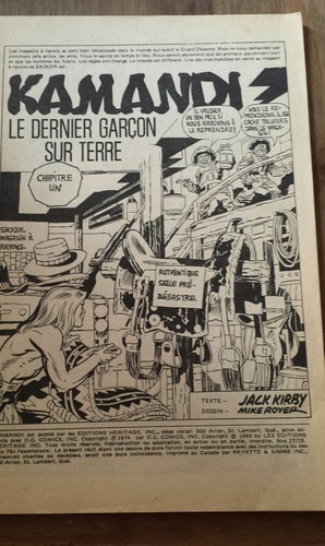 Kamandi # 17/18 Dernier garçon sur terre French Comic 1980 Editions Héritage