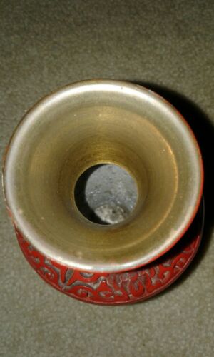 Antique Chinese Cinnabar Vase, red 6