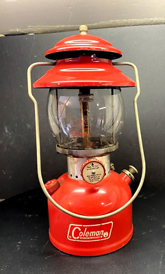 Vintage Coleman 200A Single Mantle Lantern Red