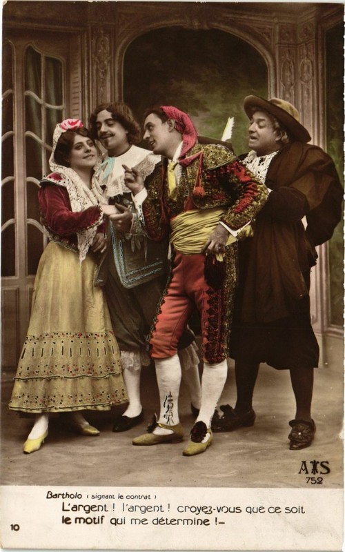 Cpa Ak Actors - Bartholo - Signant Le Contrat Theater Stars (778001)