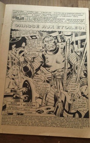 Fantastic Four # 63 French Comic Francais 1975 Editions Héritage