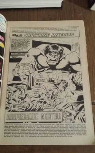 Capitaine America # 116/117 French comic Francais 1980 Editions Héritage