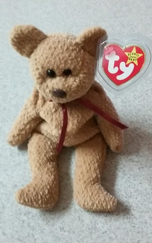 RARE Ty Beanie Baby Curly Bear With Many Errors Style 4052