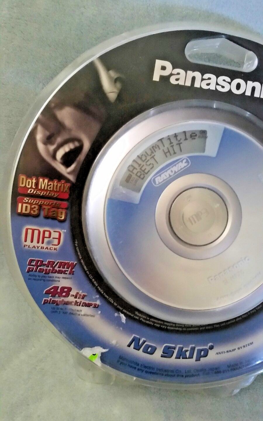 New sealed 2003 PANASONIC SL-MP70 portable cd player - shockwave MP3 discman