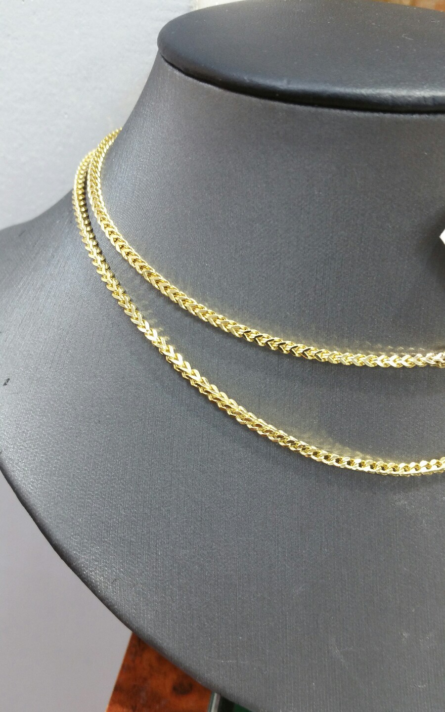 Pre-owned Globalwatches10 Real 10k Gold Franco Gold Chain Necklace 26" Inch 2mm Diamond Cut