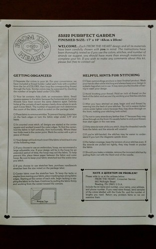 Dimensions Counted Cross Stitch Kit From The Heart Purrfect Garden Cats 10 x 17