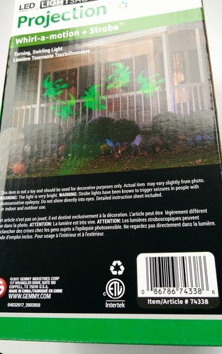 2x Halloween projector green Lightshow witch whirl-a-motion 74338 Gemmy