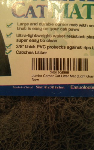 Easyology Cat Litter Mat - Fits Both Corner and Rectangular Litter Boxes 23X23