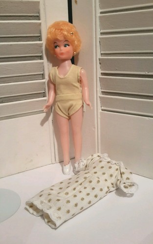 Vintage 1960's Tammy Clone Doll Come with Original Outfit Painted Face Pale Skin