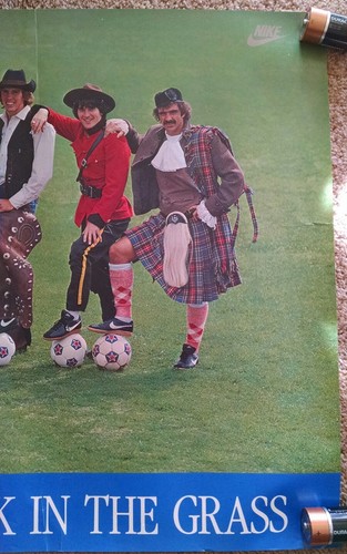 Vintage NIKE Soccer Poster Tampa Bay Rowdies International Kick In The Grass