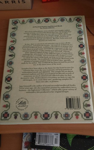 quilts crafts cross stitch  Sampler Workbook by Jane Greenoff