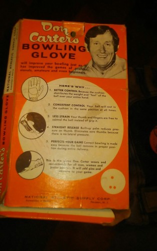 Vintage Don Carter's Bowling Glove Dual Control Mr. Bowling Legend Men's Small