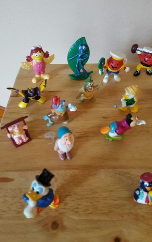 Vintage lot of 24 mixed Plastic Collectible figurines including Goof Troops more