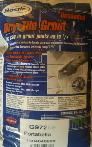 Bostik Unsanded Portabella Dry Tile Grout 5lb bag For use in grout joints to 1/8