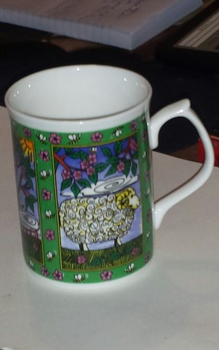 Collectible DUCHESS Fine Bone China  Mug / Cup made in EnglAnd Sheep Flower
