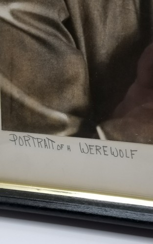 1967 PORTRAIT OF A WEREWOLF Exhibited PHOTOGRAPH Framed 21×17 OOAK