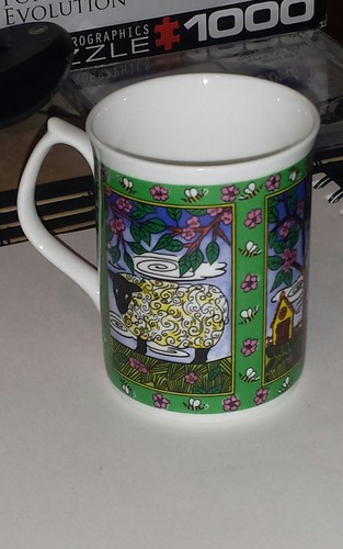 Collectible DUCHESS Fine Bone China  Mug / Cup made in EnglAnd Sheep Flower